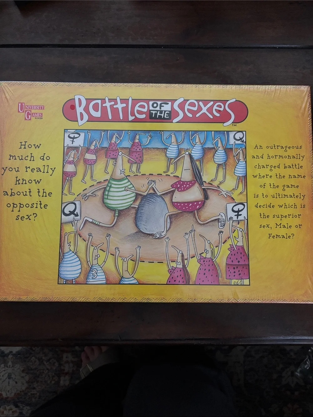 Battle of the Sexes Family Trivia Game - Yellow ages 12 and up